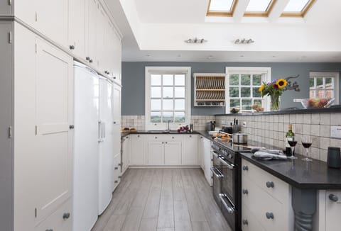 Ground floor: Large fully equipped kitchen with sky lights
