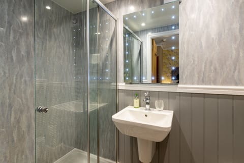 Deluxe Double Room (Room 2) | Bathroom | Shower, eco-friendly toiletries, hair dryer, towels