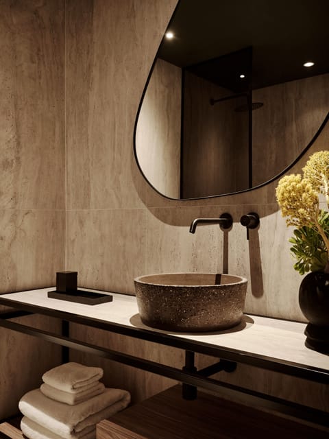 Shower, free toiletries, hair dryer, slippers