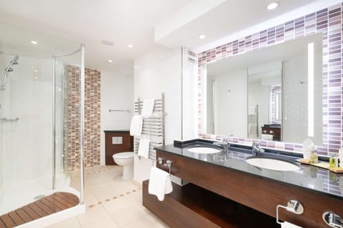 Deluxe Suite, 1 King Bed | Bathroom shower