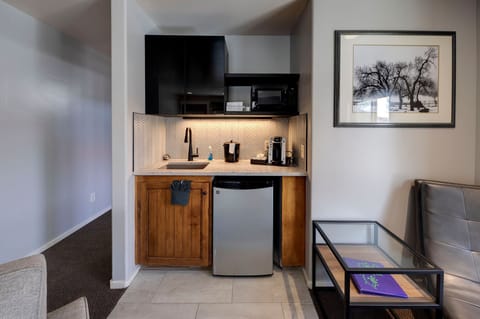 Deluxe Penthouse | Private kitchen | Mini-fridge, microwave, coffee/tea maker