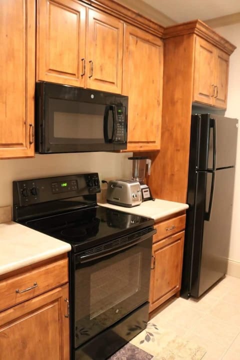 Kitchen appliances and counter area