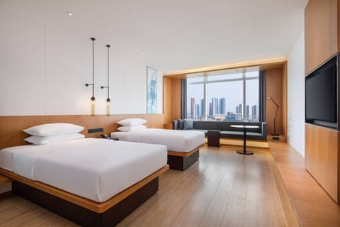 Superior Twin Room, 2 Twin Beds, Smoking, City View | Minibar, in-room safe, blackout drapes, iron/ironing board