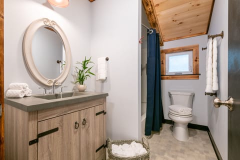 Family (2 Queen,1 Sofa bed) | Bathroom | Hair dryer, towels, soap, shampoo