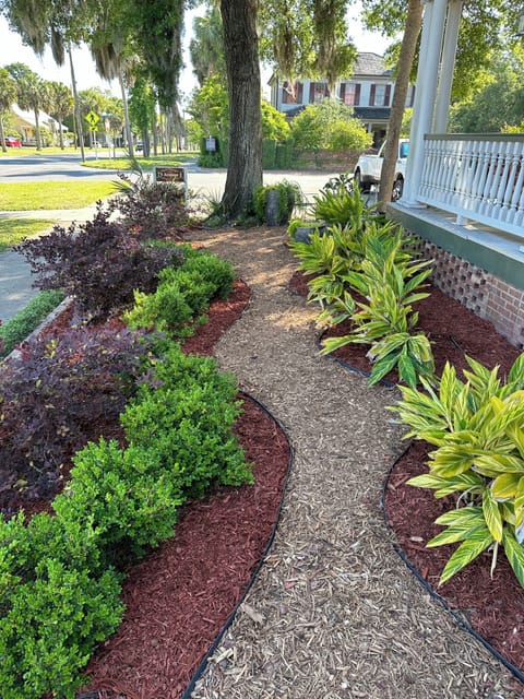 Nice garden view from veranda.