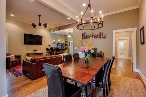 Another view of the dining, living room and kitchen areas.  