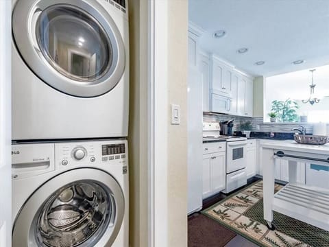 Stackable washer dryer in unit