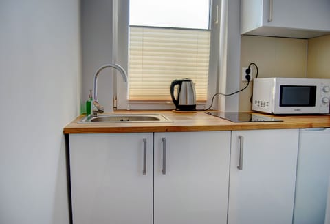 Apartment | Private kitchenette | Fridge, microwave, stovetop, electric kettle