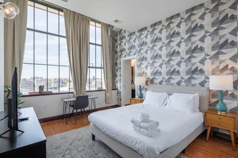 Bedroom #1 - Picture yourself waking up to these paneled windows.