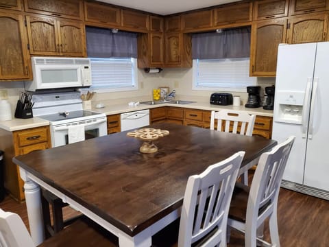 Open dining room/kitchen. Main Level.