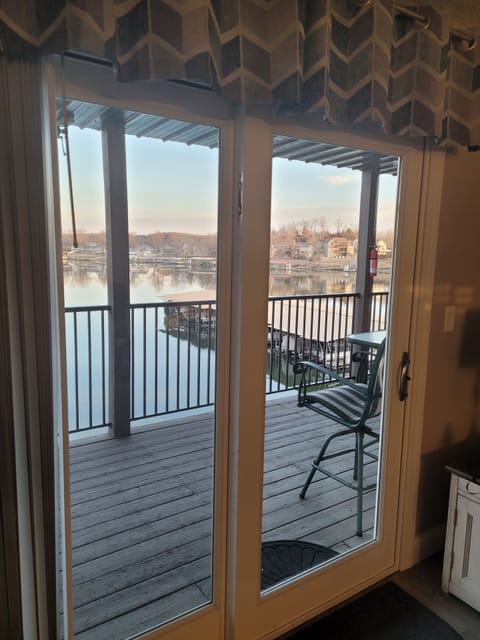 Living room sliding glass door leading out to the deck.