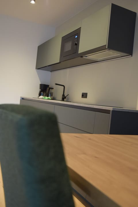 Apartment | Private kitchen | Full-size fridge, microwave, stovetop, dishwasher