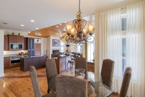 Dining area on the upper level of the home
