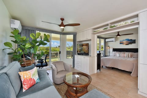 Living Room and Master Bedroom looking out to lanai