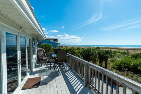 On the outside deck enjoy the wonderful view of Siesta Key Beach