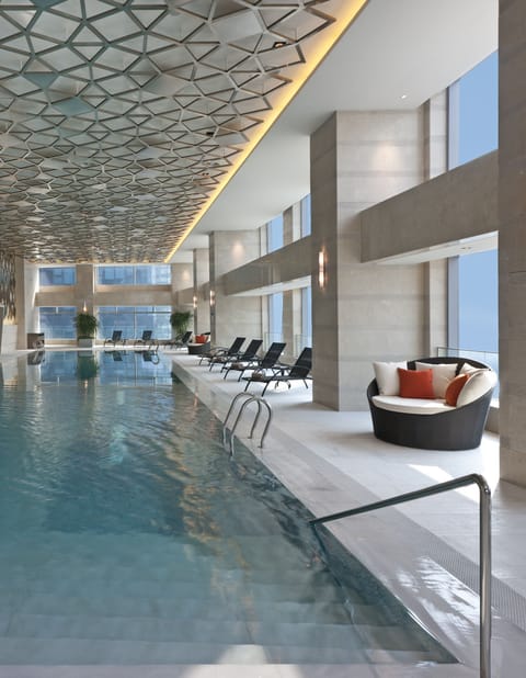Indoor pool, open 6 AM to 11 PM, sun loungers