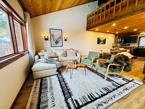 Mammoth' s most coveted views awaits you in this stylish new living room 