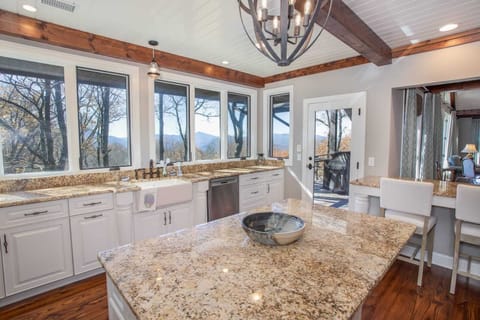 Granite Topped Island in Kitchen