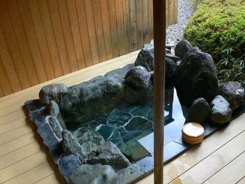 Room with Private Open-air Bath | In-room safe, free WiFi, bed sheets