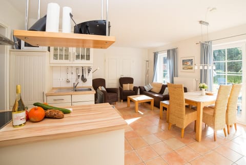 Kitchenette and livinroom in holiday apartment Ausguck