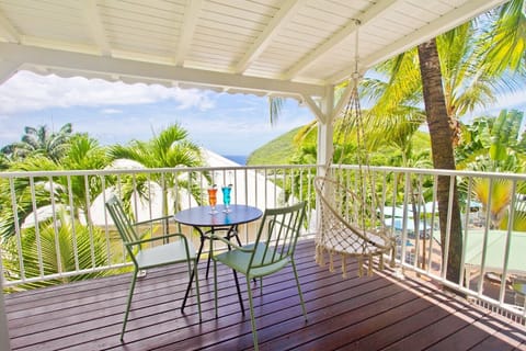 The terrace of the Amandiers apartment with mountain view and small sea view