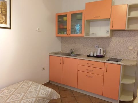 Standard Apartment, 1 Bedroom, Balcony, Park View | Private kitchen | Electric kettle, cookware/dishes/utensils