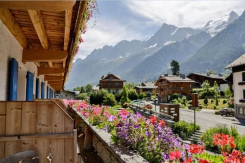 Triple Room, Balcony Mont-Blanc side (1 double bed and 1 single bed) | Balcony view