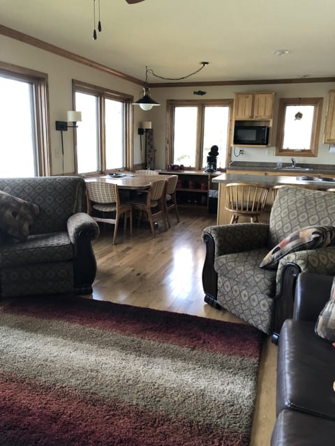 Expansive living/dining/kitchen area