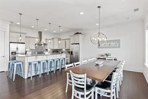Kitchen and dining area on second floor