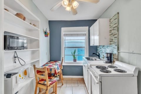 #2  = Turtle Nest = 1 bedroom with a queen sized bed | Private kitchen | Fridge, microwave, oven, stovetop