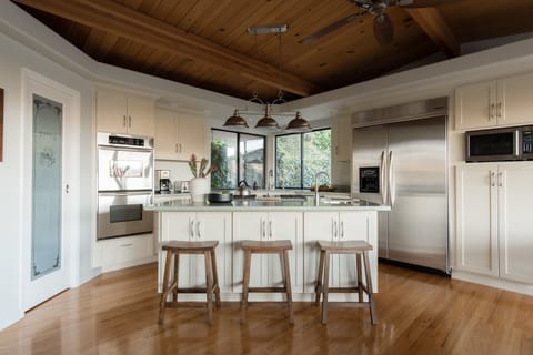 Stunning kitchen with a breakfast bar.
