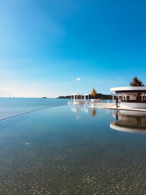Outdoor pool, open 8:00 AM to 8:00 PM, sun loungers