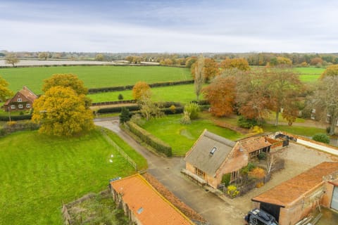 Prince's Barn, Neatishead: View of the barn from above
