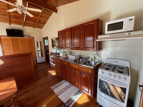 The Studio Unit is fully equipped with a custom made mahogany kitchenette.