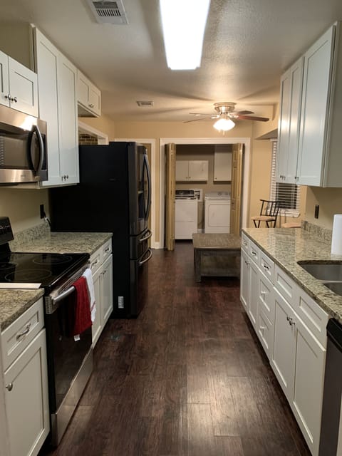 Washer and dryer in enclosed laundry room