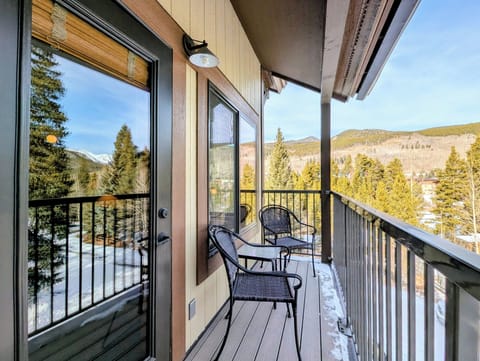 Step onto your private balcony for mountain views and fresh alpine air while enjoying morning coffee at the bistro table.