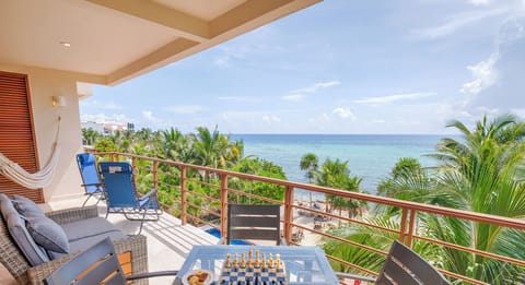Nahil Unit 6 Balcony with pool and ocean views