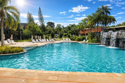Indoor pool, outdoor pool, sun loungers