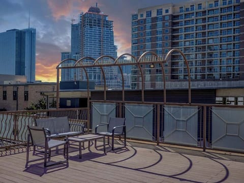 Relax on the downtown rooftop deck! 