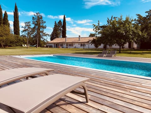 Seasonal outdoor pool, pool umbrellas, sun loungers