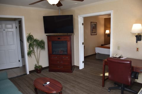 Presidential Suite, 1 King Bed | Living area | 58-inch Smart TV with satellite channels