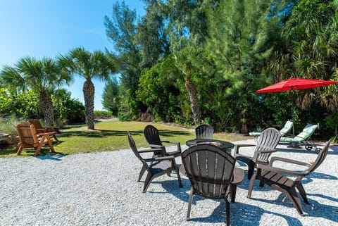 An outside seating area is available, great for connecting with family