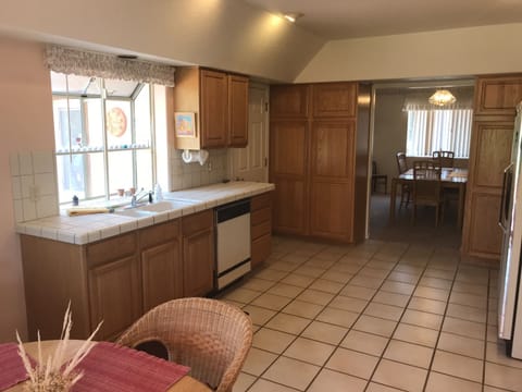 There is plenty of space to prepare home-cooked meals