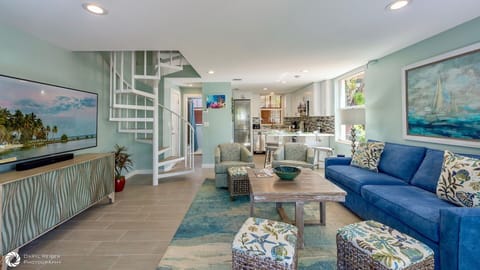 The first floor has a nice, open concept...