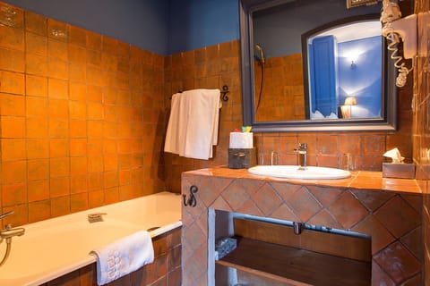 Double Room (3) | Bathroom | Shower, hair dryer, towels