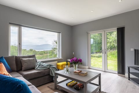 Superior Villa | Living room | 43-inch flat-screen TV with digital channels, Smart TV, fireplace