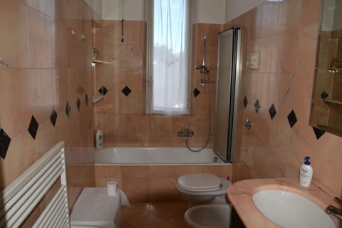 Free toiletries, hair dryer, bidet, towels