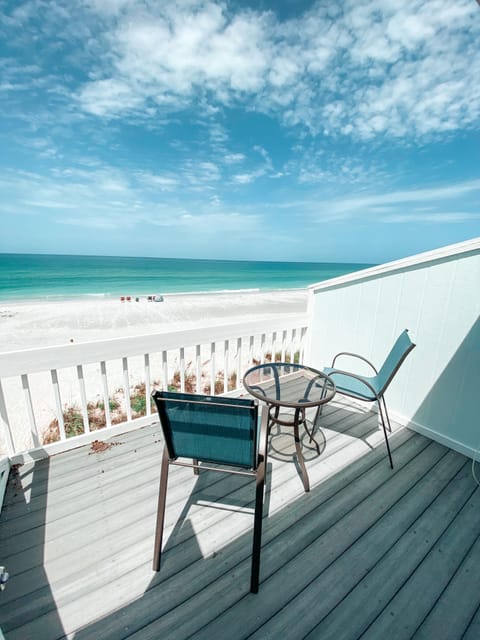 Beautiful balcony off master, perfect for watching the sunset along the coast.