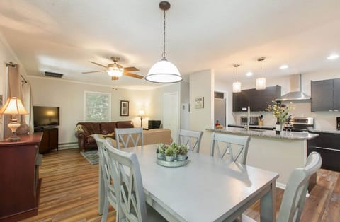 Open floor plan so everyone can talk to each other.