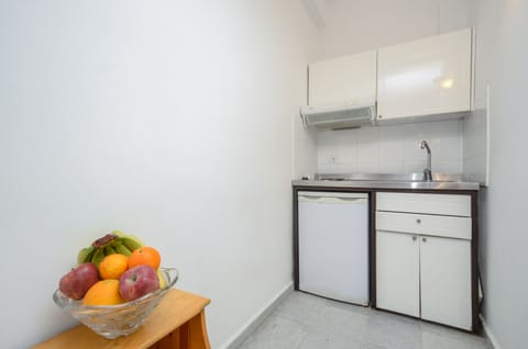 Fridge, cookware/dishes/utensils